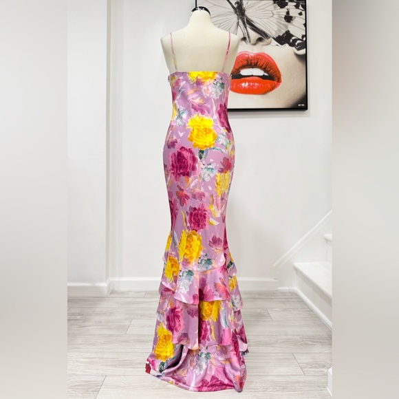 ML Monique Lhuillier Seraphine Satin Maxi Dress - Picture 7 of 15